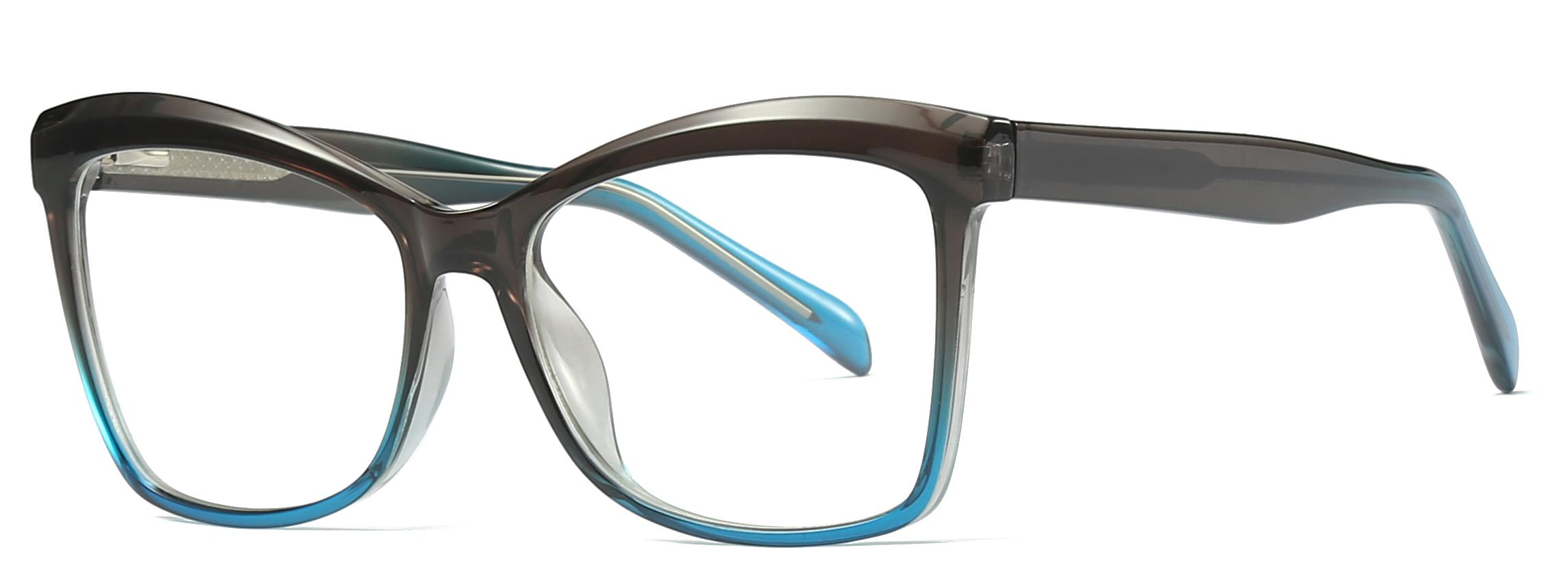 Stock Cat Eye Shape Gradient Color Frame TR90+CP Anti-blue Light ženski optični okvir #2014