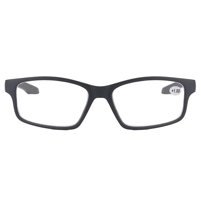 3113 Slant Angle Design Square Shape Frame Sporty Reading Glasses