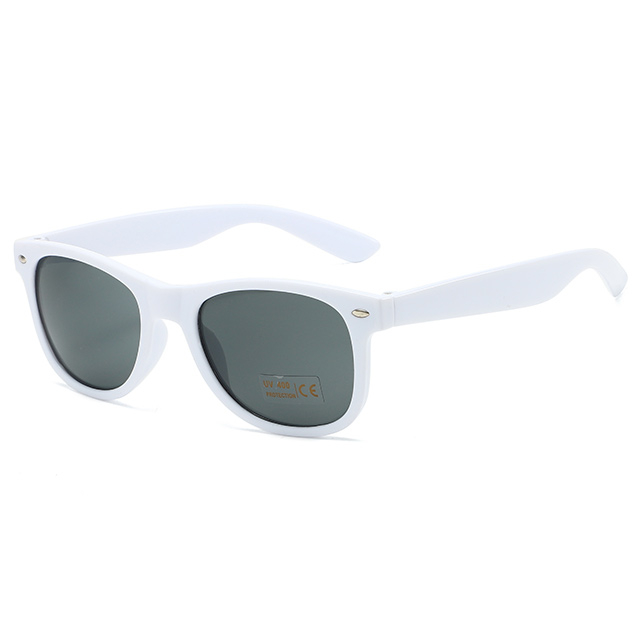 8816302 Shiny White UVA UVB Protective Sales Promotion Sunglasses