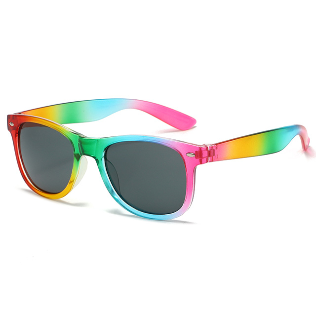 8816317 Transparent Rainbow Color Wholesale Promotional Giveaway Sunglasses