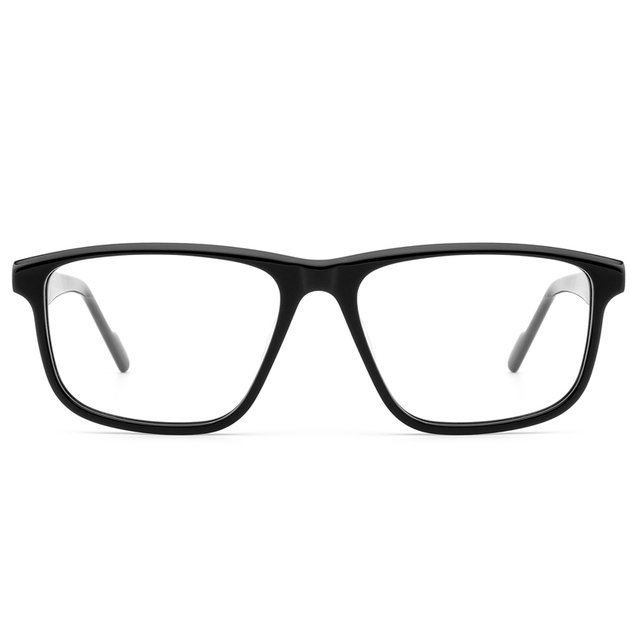 2160 Biggie Square Shaped Rims Pin Inserted Temples Handmade Acetate Optical Frames for Men