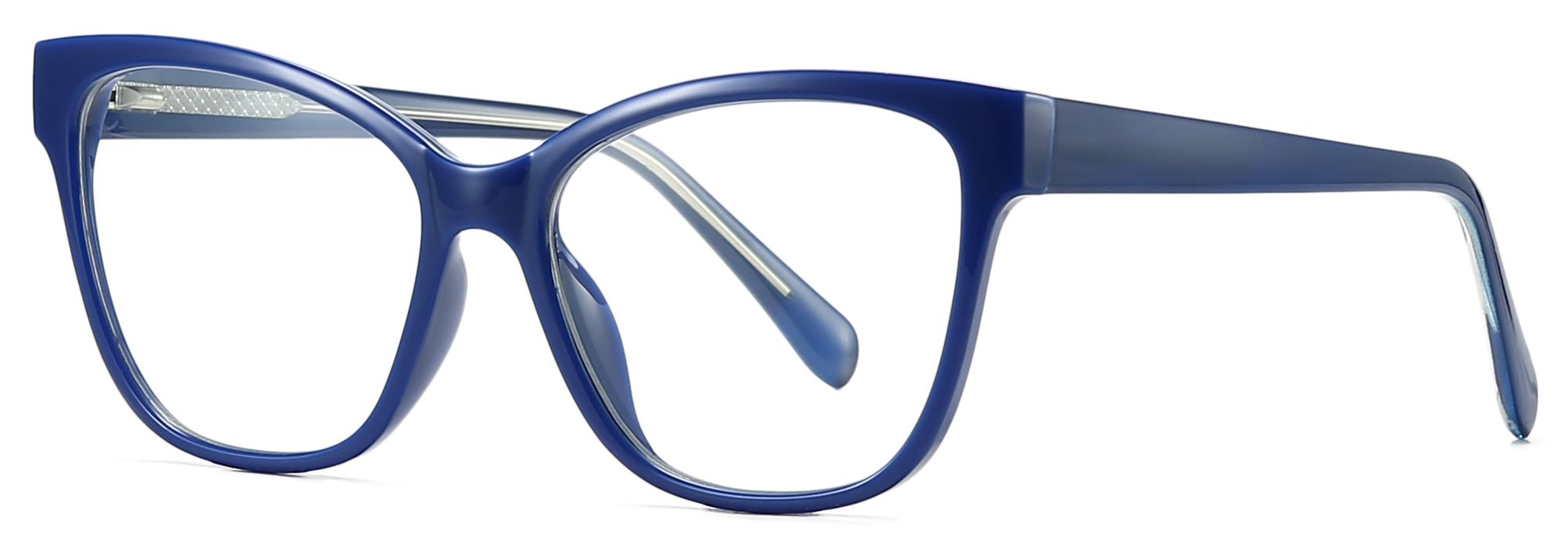 Montature da vista da donna a forma di occhio di gatto readymade TR90+CP luce anti-blu #2028