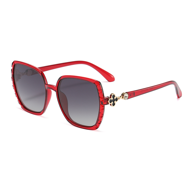 Syze dielli të polarizuara TR90 për femra me kornizë të madhe me kornizë metalike Readymade #81809