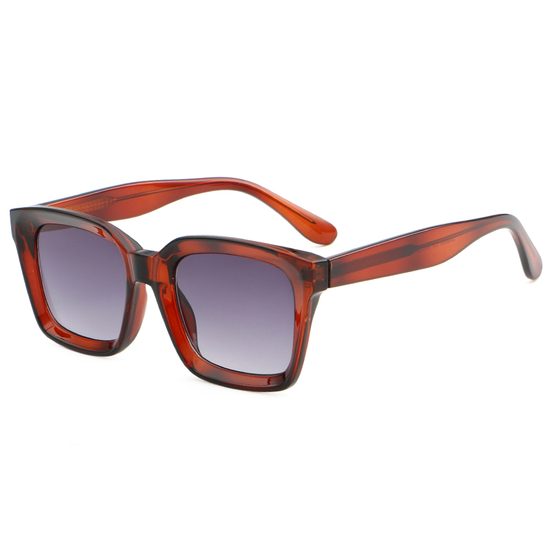8808 Chunky Square Frame Uv400 အကာအကွယ်မှန်ဘီလူးလက်ကားအမျိုးသမီးများနေကာမျက်မှန် 