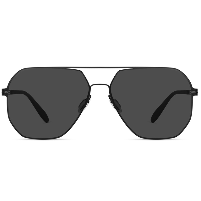 7333 Geometric Shaped Full Rim Self Locking Metal Hinge Pilot Sunglasses